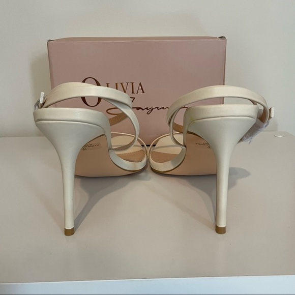 NIB Olivia Jaymes Siobhan Ivory Ankle Strap Heels - Picture 6 of 6
